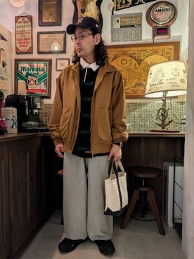 「L.L.Bean（エルエルビーン）のアイテム」を使った、髪切りおじさん。さん（メンズ・165cm）の春コーディネート