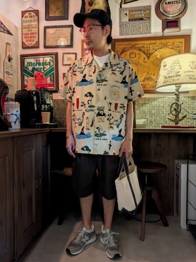 「L.L.Bean（エルエルビーン）のアイテム」を使った、髪切りおじさん。さん（メンズ・165cm）の夏コーディネート