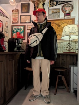 髪切りおじさん。さん（メンズ・165cm）の冬コーディネート