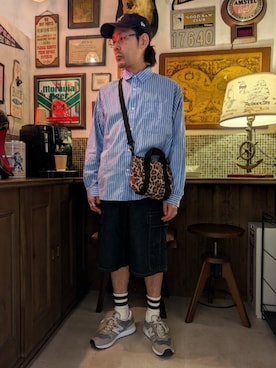 「tk.TAKEO KIKUCHI（ティーケータケオキクチ）のアイテム」を使った、髪切りおじさん。さん（メンズ・165cm）の春コーディネート