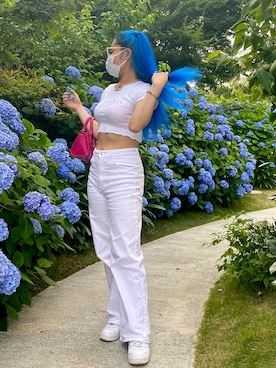 「H&M（エイチ・アンド・エム）のアイテム（デニムパンツ）」を使った、Bettyさん（レディース・159cm）の秋コーディネート