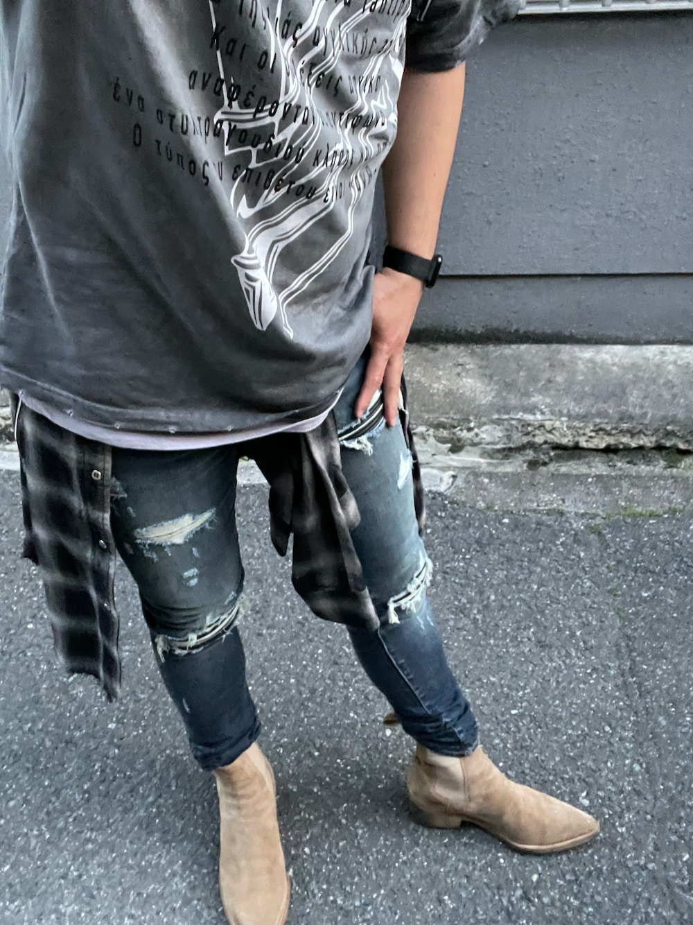 AMIRI（アミリ）の「Amiri - distressed biker panel skinny
