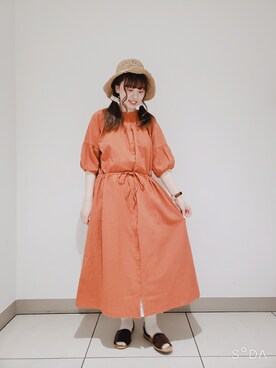 「Samansa Mos2（サマンサ モスモス）のセパレートサンダル（サンダル）」を使った、yuzuさん（レディース・162cm）の春コーディネート