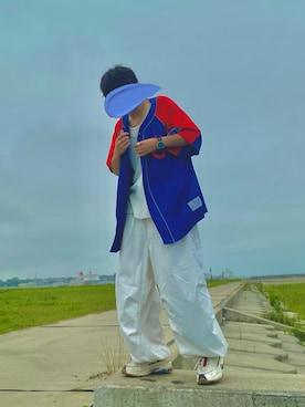 「Right-on（ライトオン）のアイテム（タンクトップ）」を使った、KTさん（メンズ・171cm）の夏コーディネート
