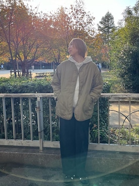 「リラックスコーデ」｜「アイテム（ノーカラージャケット）」を使った、StyleSeaさん（レディース・166cm）の秋コーディネート