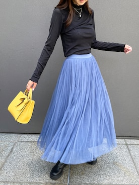 「カラー×コーデ」｜「アイテム（スカート）」を使った、StyleSeaさん（レディース・163cm）の夏コーディネート