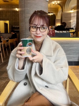 「カフェ巡り」｜「アイテム（ジャケット/アウター）」を使った、StyleSeaさん（レディース・160cm）の秋コーディネート