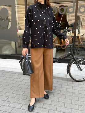 「カラー×コーデ」｜「アイテム（スラックス）」を使った、StyleSeaさん（レディース・163cm）の夏コーディネート