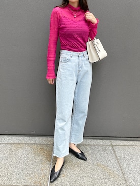 「StyleSea（スタイルシー）のアイテム（トップス）」を使った、StyleSeaさん（レディース・163cm）の夏コーディネート