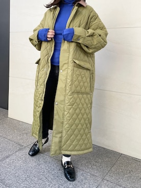 「アイテム（ノーカラーコート）」を使った、StyleSeaさん（レディース・163cm）の秋コーディネート