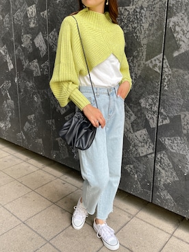 「StyleSea（スタイルシー）のアイテム（トップス）」を使った、StyleSeaさん（レディース・163cm）の秋コーディネート