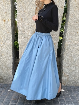 「スカートコーデ」｜「アイテム（バレエシューズ）」を使った、StyleSeaさん（レディース・163cm）の夏コーディネート