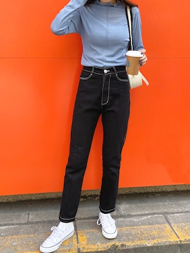 「フォロー、イイネ、お気に入り登録お願いします♡」｜「アイテム（スニーカー）」を使った、StyleSeaさん（レディース・163cm）の夏コーディネート