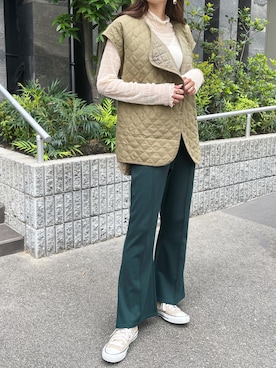 「カラー×コーデ」｜「アイテム（スラックス）」を使った、StyleSeaさん（レディース・163cm）の夏コーディネート