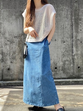 「デニムっていいよね」｜「アイテム（その他）」を使った、StyleSeaさん（レディース・156cm）の夏コーディネート