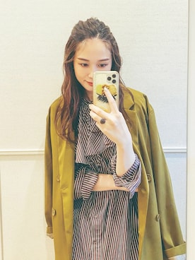 「アイテム（トップス、ブラウン系）」を使った、StyleSeaさん（レディース・162cm）の秋コーディネート