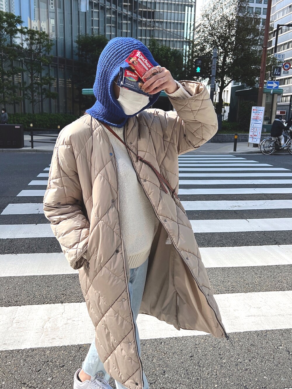 RIBBED ALPACA-BLEND BALACLAVA リブ編みアルパカブレンド