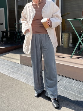 「アイテム（トップス、ブラウン系）」を使った、StyleSeaさん（レディース・155cm）の秋コーディネート