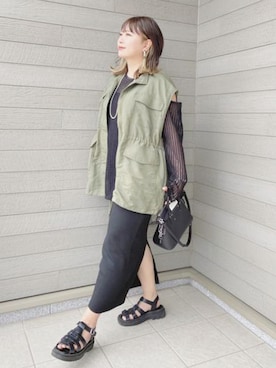 「Meli rich（メリーリッチ）のアイテム」を使った、StyleSeaさん（レディース・158cm）の春コーディネート