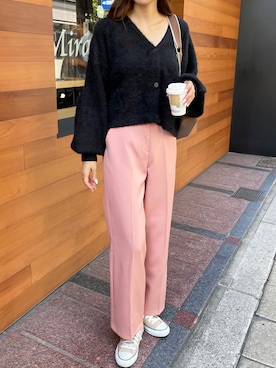 「カラー×コーデ」｜「アイテム（スラックス）」を使った、StyleSeaさん（レディース・163cm）の夏コーディネート