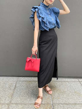 「ナロースカート」｜StyleSeaさん（レディース・163cm）の夏コーディネート