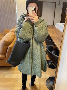 「キルティングコート」｜「アイテム（ブルゾン）」を使った、StyleSeaさん（レディース・158cm）の秋コーディネート