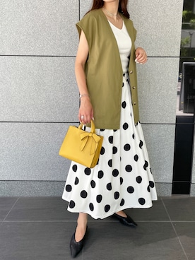 「ドット柄」｜StyleSeaさん（レディース・163cm）の夏コーディネート