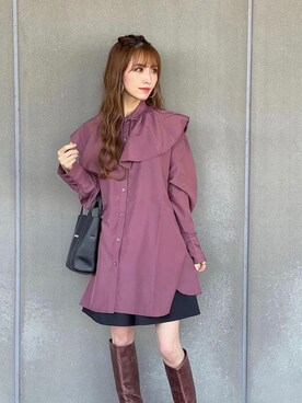 「Meli rich（メリーリッチ）のアイテム」を使った、StyleSeaさん（レディース・152cm）の秋コーディネート