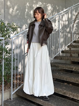 「アイテム（ブルゾン）」を使った、moekaさん（レディース・156cm・20代）の秋コーディネート