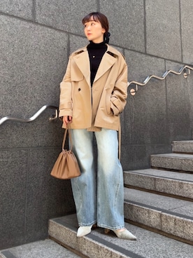 moekaさん（レディース・156cm）の冬コーディネート