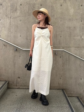 「アイテム（ブーツ）」を使った、moekaさん（レディース・156cm）の夏コーディネート