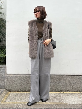 「アイテム（パンツ）」を使った、moekaさん（レディース・156cm）の秋コーディネート