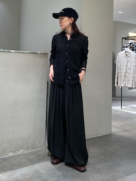 「Lui's（ルイス）のアイテム（シャツ/ブラウス）」を使った、moekaさん（レディース・156cm）の秋コーディネート