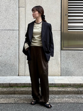 「Lui's（ルイス）のアイテム（トップス）」を使った、moekaさん（レディース・156cm）の春コーディネート