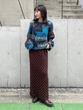 「NOUNLESS（ナウンレス）のアイテム」を使った、moekaさん（レディース・156cm）の秋コーディネート