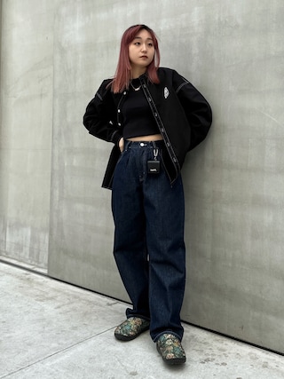 X-girl（エックスガール）の「FACE EMBROIDERY SHIRT（シャツ