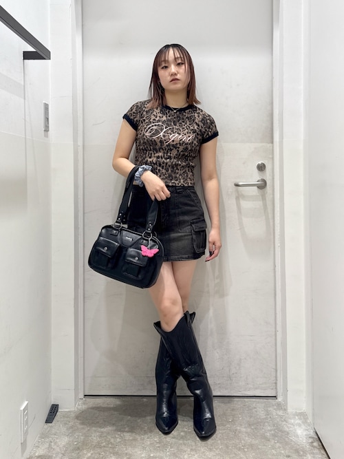 DOUBLE POCKET FAUX LEATHER HAND BAG（ハンドバッグ）｜X-girl