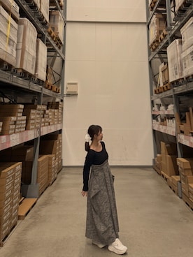 「SNIDEL（スナイデル）のアイテム（ワンピース/ドレス）」を使った、batamaさん（骨格ストレート・レディース・155cm）の冬コーディネート