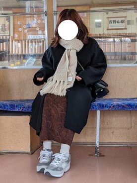 「chambre de charme（シャンブルドゥシャーム）のアイテム（ジャケット/アウター）」を使った、ノノさん（レディース・150cm）の冬コーディネート