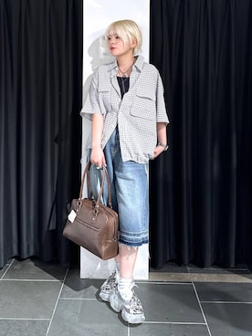 「アイテム（ボストンバッグ）」を使った、・あさせ・さん（レディース・160cm・20代）の夏コーディネート