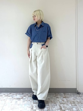 「PBLIM（ページボーイリム）のアイテム」を使った、・あさせ・さん（レディース・160cm）の夏コーディネート