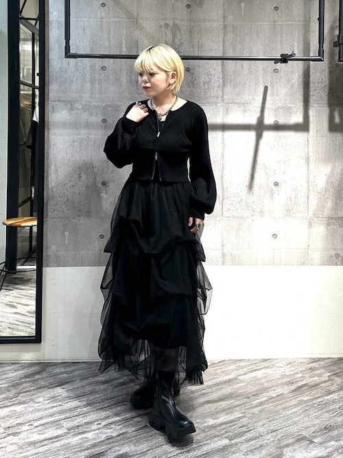 ZIPラメリブニットカーディガン 147760（カーディガン/ボレロ）｜mysty