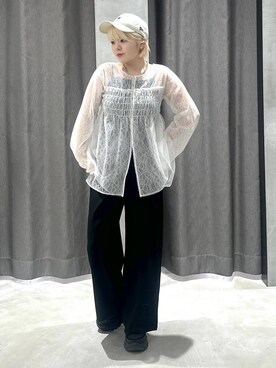 「アイテム（キャップ）」を使った、・あさせ・さん（レディース・160cm・20代）の春コーディネート
