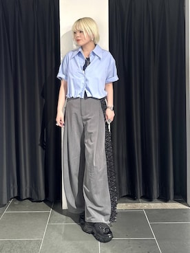 「PAGEBOY（ページボーイ）の≪S/M/Lの3サイズ展開≫ モードバックルスポサン（サンダル、ブラック系）」を使った、・あさせ・さん（レディース・160cm）の春コーディネート