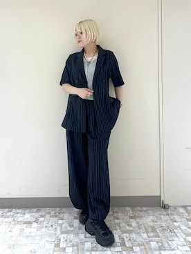 「PAGEBOY（ページボーイ）のクールヘンリータンク（タンクトップ、グレー系）」を使った、・あさせ・さん（レディース・160cm）の夏コーディネート