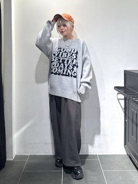 「アイテム（帽子）」を使った、・あさせ・さん（レディース・160cm・20代）の秋コーディネート