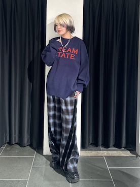 「PBLIM（ページボーイリム）のアイテム（スラックス）」を使った、・あさせ・さん（レディース・160cm）の秋コーディネート