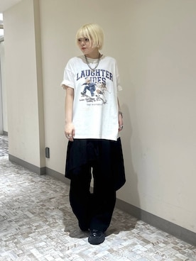 「PAGEBOY（ページボーイ）のアイテム（スラックス）」を使った、・あさせ・さん（レディース・160cm）の春コーディネート