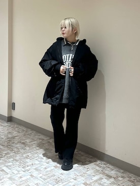 「PAGEBOY（ページボーイ）のモンスターパーカーコート【フード取り外し可能・軽量】（ブルゾン）」を使った、・あさせ・さん（レディース・160cm）の秋コーディネート