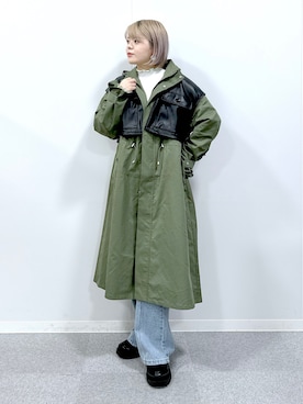 「PAGEBOY（ページボーイ）のアイテム（モッズコート）」を使った、・あさせ・さん（レディース・160cm）の冬コーディネート